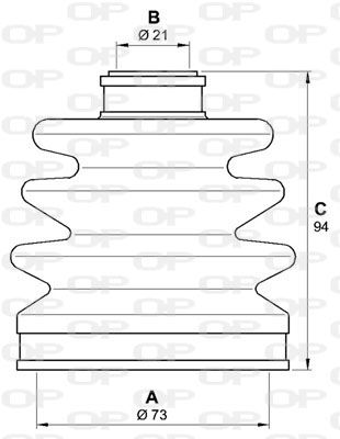 OPEN PARTS Комплект пылника, приводной вал SJK7167.00